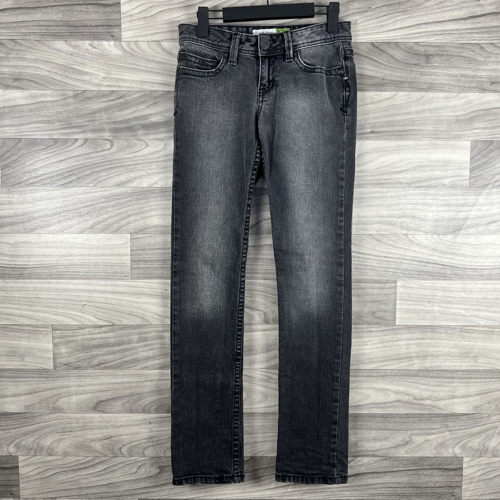 Aeropostale Jeans Women's 1/2 Charcoal Gray Skinny Bayla Denim Regular Fit Teens